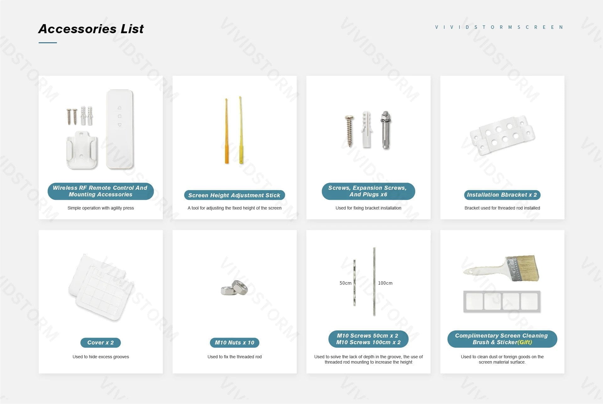 VIVIDSTORM PHANTOM Recessed In-Ceiling Motorized Tension UST ALR Projector Screen