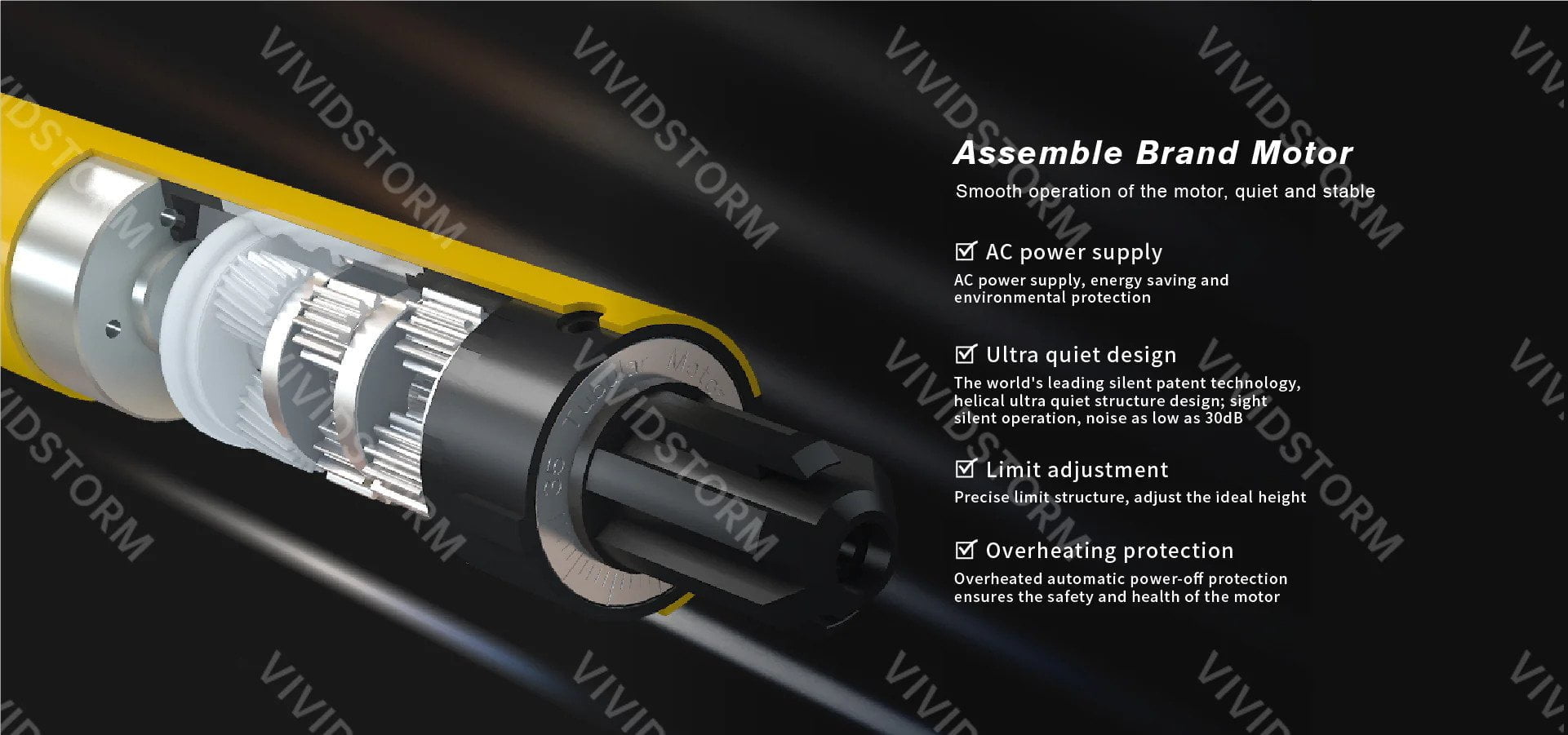 VIVIDSTORM PHANTOM Recessed In-Ceiling Motorized Tension UST ALR Projector Screen