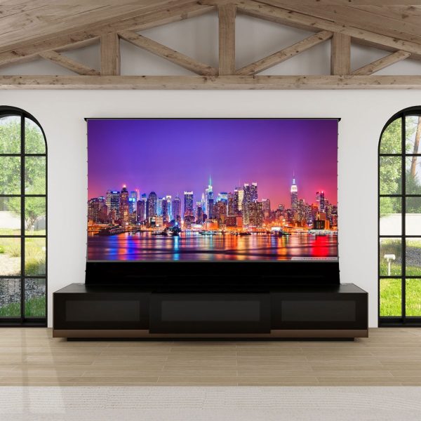 VIVIDSTORM Motorised Laser TV Cabinet New York Black