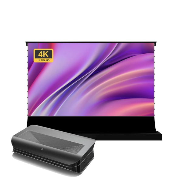 BUNDLE AWOL Vision LTV-2500 4K 3D Triple Laser Projector + VIVIDSTORM S Pro Motorized CLR/ALR Projector Screen Package Deal