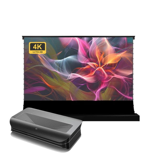 BUNDLE AWOL Vision 4K LTV-3500 Pro Triple Laser TV + VIVIDSTORM S Pro Motorized CLR/ALR Projector Screen Package Deal
