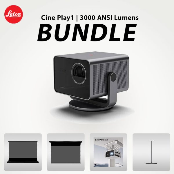 BUNDLE Leica Cine Play 1 Portable Smart Mini Projector Home Theater Package Deal