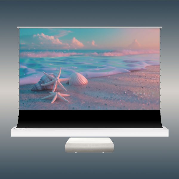 BUNDLE Samsung The Premiere LPU7D 4K Laser Projector + VIVIDSTORM ALR/CLR Floor Rising Screen Package Deal